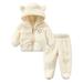 Boy Jackets Size 6-7 Toddler Light Jackets Baby Boy Girl Jacket Winter Clothes Hooded Coat Tops With Bear Ears Pants Sweater 2PCS Outfits Set Coats for Boys Size 7