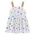 Baby Deals!Toddler Girl Clothes Clearance Baby Girl Dresses Clothes Toddler Kids Baby Girls Fashion Cute Sleeveless Sweet Heart Rainbow Print Slip Dress Lovely Children Girl Dresses Sundress