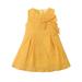 Kucnuzki Toddler Baby Girl Clothes 3T Summer Dress 4T Sleeveless Solid Color Bowknot Plain Ruched Dres sStrapless Sundress Yellow