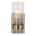 1 Light Cylinder Wall Sconce-10.13 inches Tall and 4.5 inches Wide-Antique Brass Finish Bailey Street Home 208-Bel-4786421