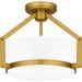 2 Light Semi-Flush Mount in Contemporary Style-11.25 inches Tall and 14.25 inches Wide-Aged Brass Finish Bailey Street Home 71-Bel-4926127