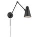 1 Light Wall Sconce in Mid-Century Modern Style-8.5 inches Tall and 5.5 inches Wide-Black Finish Bailey Street Home 147-Bel-4802253