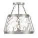 3 Light Semi-Flush Mount in Vintage Style-13.5 inches Tall and 15 inches Wide-Satin Nickel Finish Bailey Street Home 159-Bel-4954701