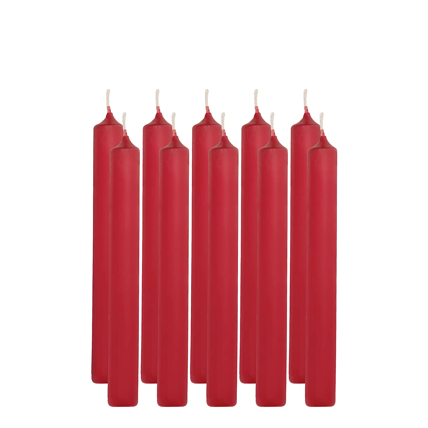 Tafelkerzen kaminrot, 17,5 x 2 cm, 10 Stück Image