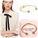 Kate Spade Jewelry | Kate Spade Lady Marmalade Crystal Ball Open Cuff Bracelet | Color: Gold/Gray | Size: Os