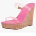 Jessica Simpson Shoes | Jessica Simpson Tumile Platform Wedge 2 Strap Pink Heels Multi Sizes New | Color: Pink | Size: 8