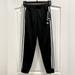 Adidas Bottoms | Adidas Girls Joggers Size M(10/12) Excellent Condition Black W/ White Stripes | Color: Black | Size: M 10/12