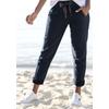 Sweathose ELBSAND "Brinja", Damen, Gr. M (38), N-Gr, blau (marine), angeraute Sweatware, Obermaterial: 95% Baumwolle, 5% Elasthan, unifarben, casual, figurumspielend lang, Hosen, mit Logoprint am Bund und Taschen, Jogginghose, Relaxhose, Topseller