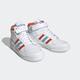 Sneaker ADIDAS ORIGINALS "FORUM MID" Gr. 37, bunt (cloud white, preloved red, blue) Schuhe Schnürstiefeletten