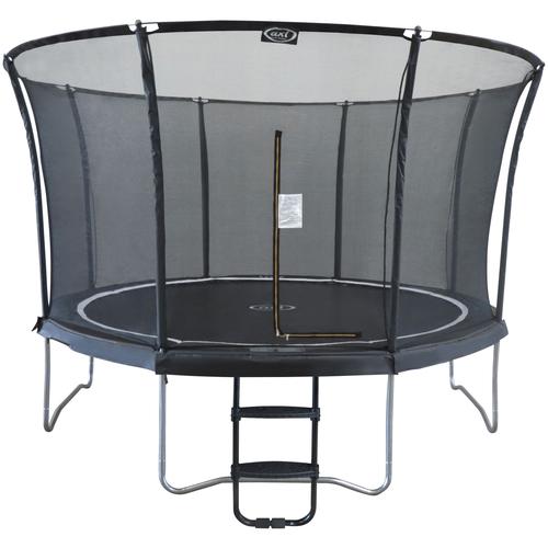 „Gartentrampolin AXI „“Denver““ Trampoline bunt (schwarz) Kinder Trampoline mit Sicherheitsnetz und Leiter, Ø 366 cm“