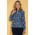 Anna Rose Broderie Anglaise Zip Jacket - BLUE/CREAM - 18