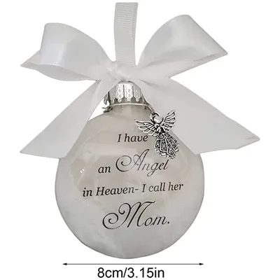 H55A – boule de décoration avec un ange au paradis cadeau commémoratif de compassion pour ma mère