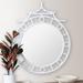 Cooper Classics Reena Glossy White 34 1/4" Round Wall Mirror