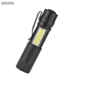 Mini lampe de poche Portable à LED Q5 et COB 2000lm lampe de travail puissante torche stylo 4