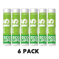 Eco Lips Classic Mint Plant PodÂ® Broad Spectrum SPF 15 Sunscreen Lip Balm Pack of 6