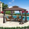 Outdoor Patio Gazebo Canopy Tent With Ventilated Double Roof And Mosquito Net