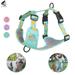 PULLIMORE No Pull Dog Harnesses Reflective Pet Harness Adjustable Breathable Mesh Dog Vest for Puppy Dogs Outdoor Walking (Lake Blue XL)