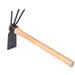 XILONG Hoe and Cultivator Hand Tiller Heavy Duty Dual Headed Weeding Tool Hoe Garden Tool with Carbon Steel Blade for Soil Loosening Weeding and Digging