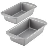 Farberware Nonstick Bakeware Bread & Meat Loaf Pan Set, Two 9-Inch X 5-Inch Steel in Gray | 8.5 H x 9.45 W x 15.45 D in | Wayfair 46405