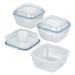 LocknLock On the Go Meals 3 Container Food Storage Set Plastic | 8 H x 6.2 W x 6.2 D in | Wayfair 09164