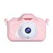 SEEKFUNNING Kids Camera Kids Selfie Camera 1080P HD Digital Video Cameras (Pink)