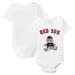 Infant Tiny Turnip White Boston Red Sox Teddy Boy Bodysuit