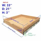 32 width Side Mount cabinet Pull Out Drawer Roll Out Tray Wood Pull Out Tray Drawer Kitchen Cabinet Organizer Cabinet Slide Out Shelve Pull-Out Shelf (Fit RTA face fraim cabinet B36 & Pantry 36)