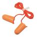 3 M 1110 Corded Foam Ear Plugs 051138290092 Orange Universal Polyurethane Foam Disposable Corded Cone Ear Plugs - 29 dB NRR Ear Plug