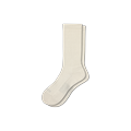 Women's Modern Rib Calf Socks - Soft White - Medium - Bombas