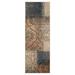 Blue/Brown 120 x 32.4 x 0.31 in Area Rug - Williston Forge Faizal Damask Machine Woven Area Rug in Polypropylene | Wayfair