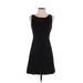 M.S.S.P. Casual Dress - A-Line Scoop Neck Sleeveless: Black Print Dresses - New - Women's Size Small