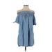 Forever 21 Casual Dress - Popover: Blue Dresses - Women's Size Small