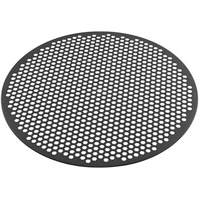 LloydPans Hex Quik-Disks 12" Perforated Hard Coat Anodized Aluminum Pizza Disk with Pre Seasoned Tuff-Kote® Finish QDFHX-12-PSTK