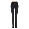 J Brand Jeans - Mid/Reg Rise Skinny Leg Denim: Black Bottoms - Women's Size 26 - Black Wash