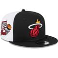 Men's New Era Black Miami Heat Pop Panels 9FIFTY Snapback Hat