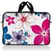 LSS 17 inch Laptop Sleeve Bag Carrying Case with Handle for 17.4 17.3 17 16 Apple MacBook Acer Dell Hp Sony White Pink Blue Flower Leaves