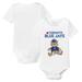 Infant Tiny Turnip White Toronto Blue Jays Teddy Boy Bodysuit