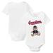 Infant Tiny Turnip White Cleveland Guardians Teddy Boy Bodysuit