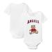 Infant Tiny Turnip White Los Angeles Angels Girl Teddy Bodysuit