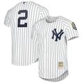 Men's Mitchell & Ness Derek Jeter White New York Yankees Cooperstown Collection Authentic Jersey