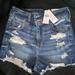 American Eagle Outfitters Shorts | American Eagle Curvy Hi-Rise Shortie Size 4 Nwt | Color: Blue | Size: 4