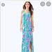 Lilly Pulitzer Dresses | Lilly Pulitzer Kerri Maxi Dress Sz.Xs | Color: Blue/Pink | Size: Xs