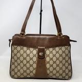 Gucci Bags | Gucci Gg Supreme Canvas Brown Leather Medium Tote Shoulder Bag Vintage Authentic | Color: Brown/Tan | Size: Medium