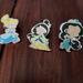 Disney Accessories | Disney Princess Cutie Stylized Three Set Pin Mulan Cinderella Jasmine | Color: Blue/Silver | Size: Os