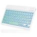 UX030 Lightweight Ergonomic Keyboard with Background RGB Light Multi Device slim Rechargeable Keyboard Bluetooth 5.1 and 2.4GHz Stable Connection Keyboard for Lenovo Tab 7 Essential