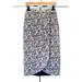 J. Crew Skirts | J. Crew Skirt Liberty Arts Floral Print Tulip Knee Length Tie Back Wrap Size 4 | Color: Blue/Pink | Size: 4