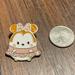 Disney Accessories | Disney Land Hong Kong Park Ufufy Minnie Mouse Cutie Round Silver Pin 2017 | Color: Brown/Pink | Size: Os