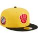 Men's New Era Yellow/Black Milwaukee Brewers Grilled 59FIFTY Fitted Hat