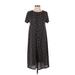 Lularoe Casual Dress - Midi Crew Neck Short sleeves: Black Dresses - Women's Size X-Small