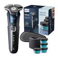 Philips Shaver Series 5000 – Elektrischer Nass- und Trockenrasierer für Herren mit ausklappbarem Trimmer, Reinigungsstation, 4 Reinigungskartuschen & Reiseetui (Modell S5885/69)